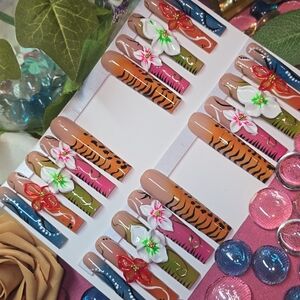 Colorful Orange and Pink Decorative Sticker Sheets